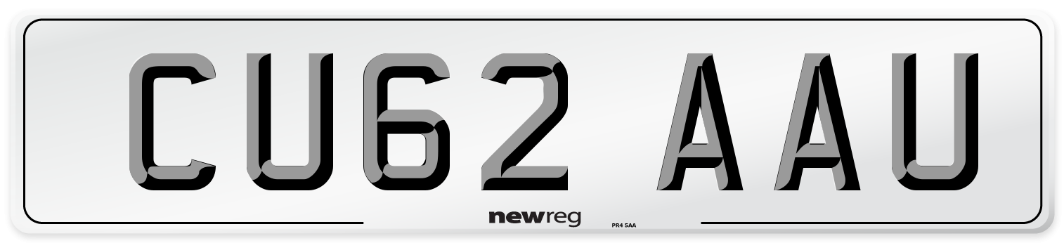 CU62 AAU Number Plate from New Reg